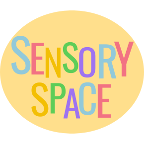 Sensory Space web tile with colorful text logo.